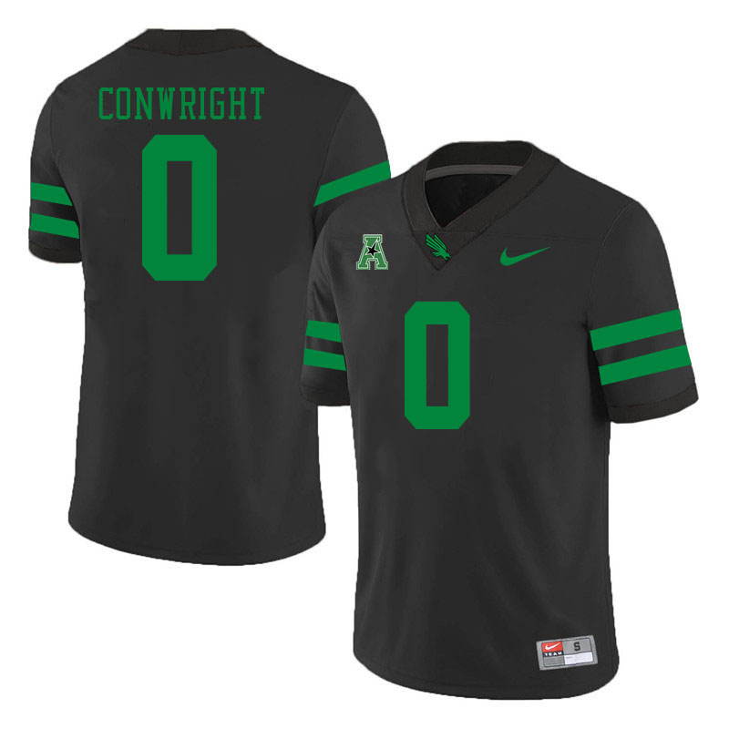 #0 Blair Conwright North Texas Mean Green College Football Jerseys Stitched-Black